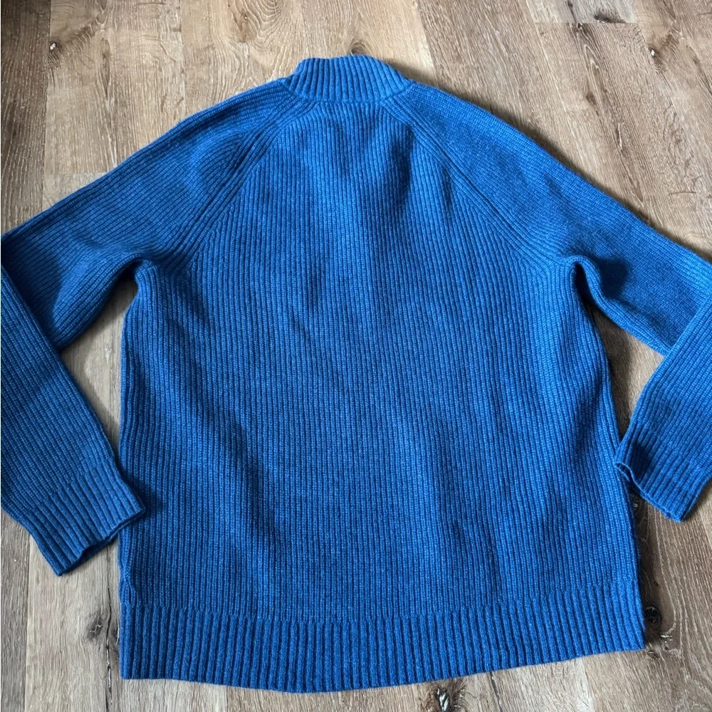 Banana Republic‎ Blue Men's Mockneck Merino Sweater Size XL